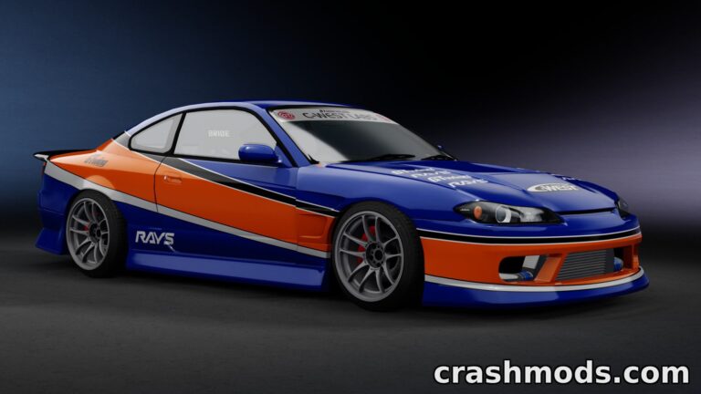 Nissan Silvia S15 Mona Lisa – Iconic Tokyo Drift Skin Assetto Corsa mod screenshot