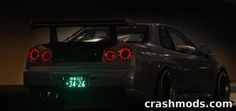 Nissan Skyline GT-R R34 Pushin P Tuned – 677 hp Street Car Assetto Corsa mod screenshot