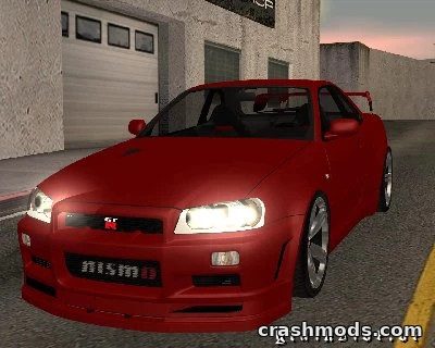 Nissan Skyline GT-R R34 – Sports Coupe With Three Paintjobs GTA San Andreas mod screenshot