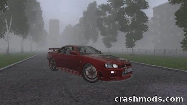 Nissan Skyline GT-R V-Spec II R34 – Japanese Sports Car City Car Driving mod screenshot