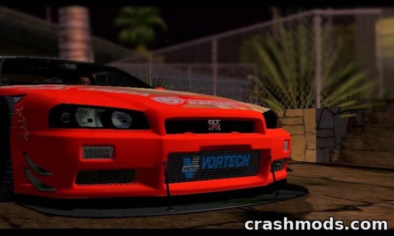 Nissan Skyline R34 Rocket Bunny – Yuuki Asuna Itasha Livery GTA San Andreas mod screenshot