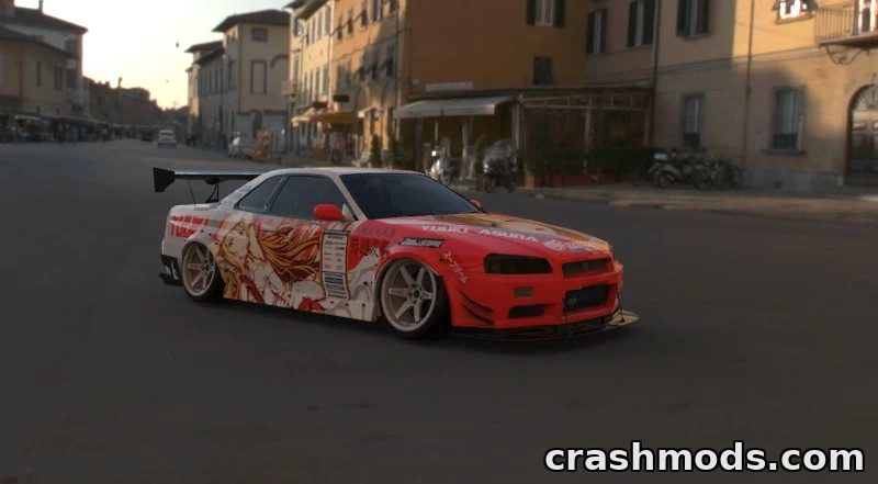 Nissan Skyline R34 Rocket Bunny – Yuuki Asuna Itasha Livery – screenshot 2