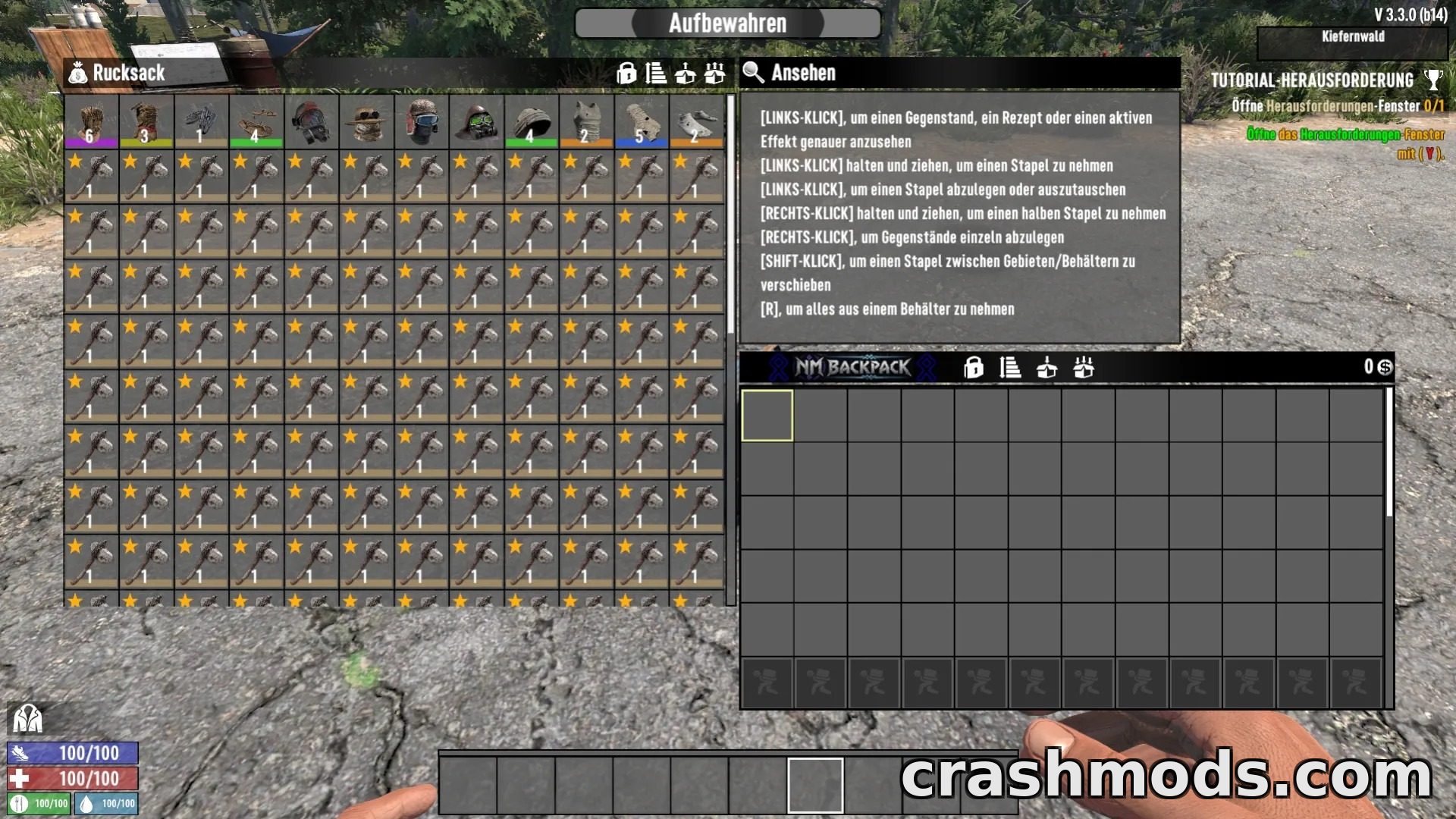 NM 180 Backpack – Expanded Inventory Storage – screenshot 3