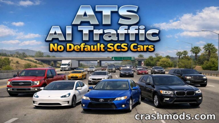 No Default SCS Cars – Custom AI Traffic Config American Truck Simulator mod screenshot