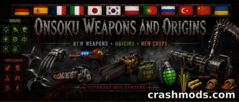Onsoku Weapons & Origins – New Weapons, Origins & Farming 7 Days to Die mod screenshot