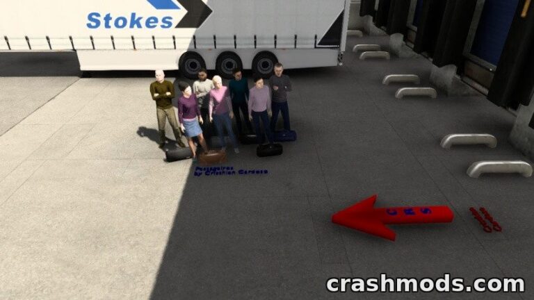 Passengers – Bus Passengers at Companies and Map Stops Euro Truck Simulator 2 mod screenshot