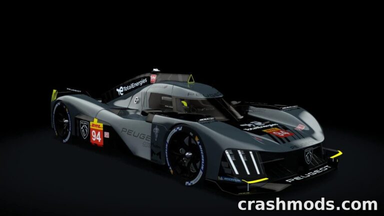 Peugeot 9X8 2022 LMH – Hybrid Le Mans Hypercar Assetto Corsa mod screenshot