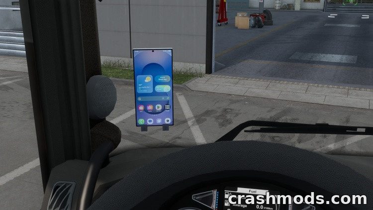 Phones for All Trucks – Lit Screens for iPhone, Samsung and Pixel Euro Truck Simulator 2 mod screenshot