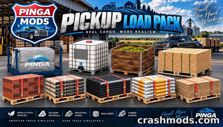 Pickup Load Pack – Extra Cargo Variety for Pickups American Truck Simulator mod screenshot