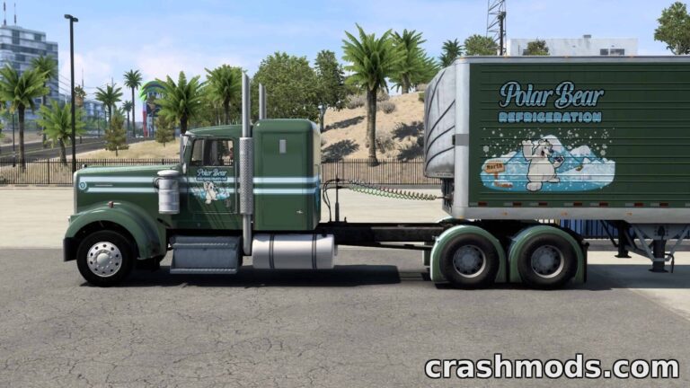 Polar Bear Refrigeration Skin – Outlaw W900 Livery American Truck Simulator mod screenshot