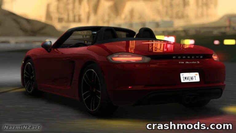Porsche 718 Boxster S 2017 – Roadster with Active Rear Wing GTA San Andreas mod screenshot