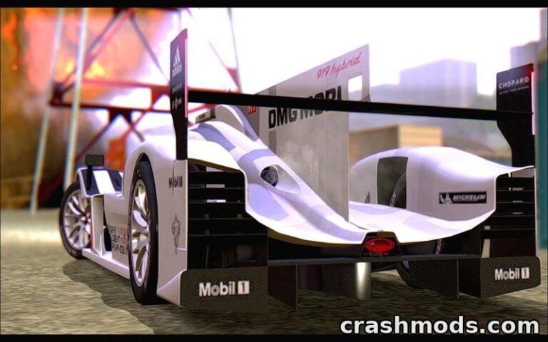 Porsche 919 Hybrid – Race Car with Active Dashboard Steering GTA San Andreas mod screenshot