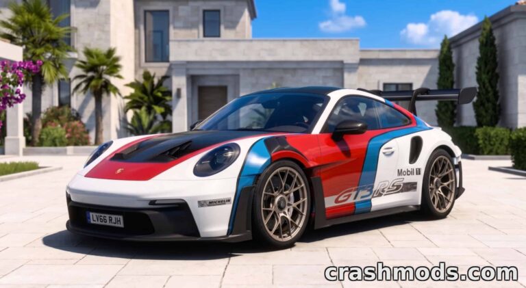 Porsche 992 GT3 RS – Detailed Sports Car Add-On American Truck Simulator mod screenshot