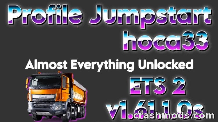Profile Jumpstart – New Profile with Money, Level and Skills Euro Truck Simulator 2 mod screenshot