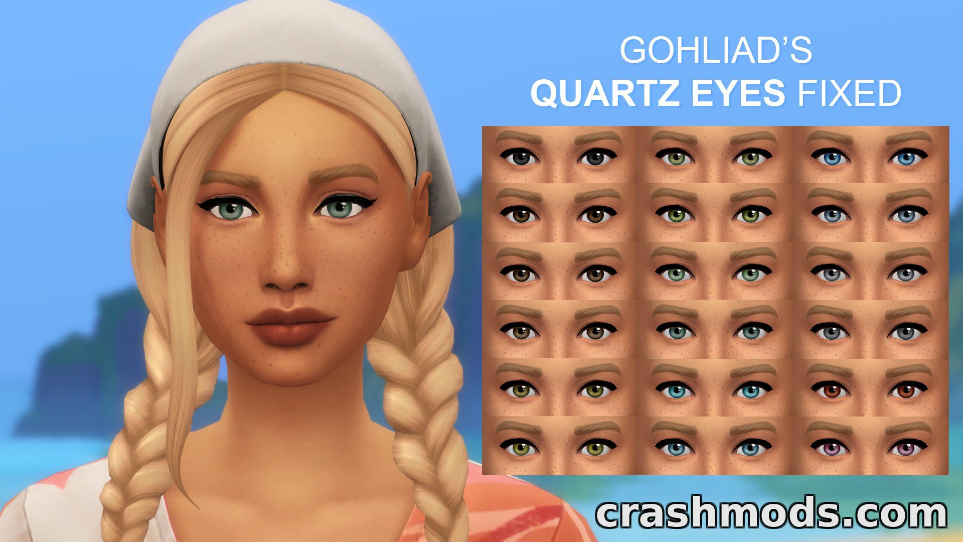 Quartz Eyes Fixed – Maxis Match Default Replacement – screenshot 2