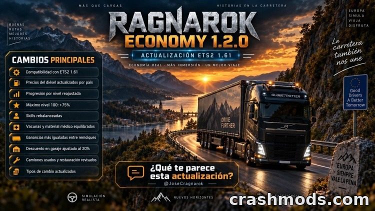Ragnarok Economy – Balanced Jobs Loans and Progression Overhaul Euro Truck Simulator 2 mod screenshot