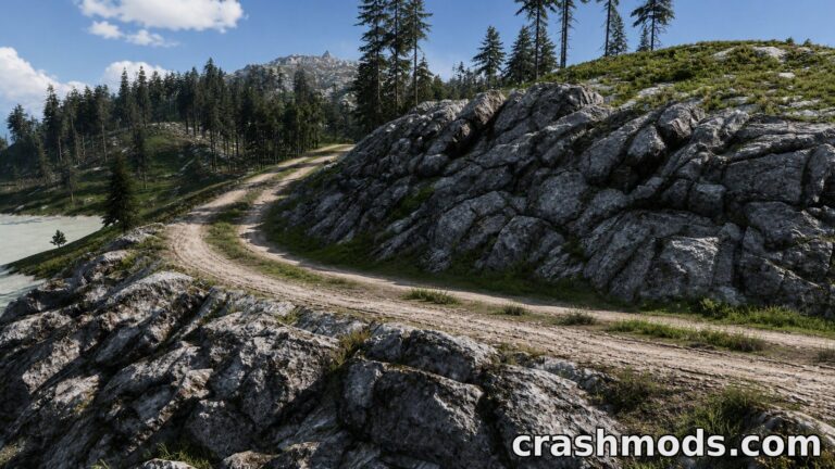Rally Bear Island – Rally Tracks and Rock Crawling Map BeamNG.drive mod screenshot