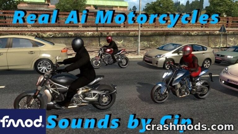 Real AI Motorcycles Sounds – Addon for the Motorcycles Pack Euro Truck Simulator 2 mod screenshot