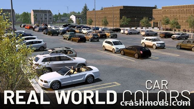 Real World Car Colors – Realistic Parked Vehicle Paint American Truck Simulator mod screenshot