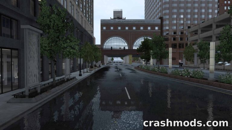 Realistic Rain Reflections – Wet Road & Weather Enhancer American Truck Simulator mod screenshot