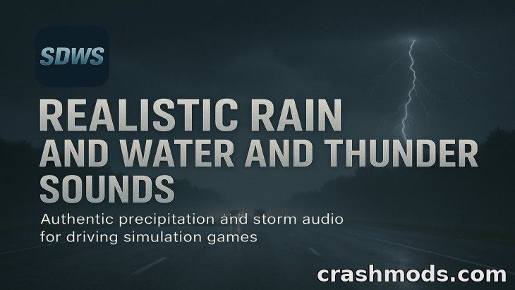 Realistic Rain, Water and Thunder Sounds – Storm Effects Pack Euro Truck Simulator 2 mod screenshot