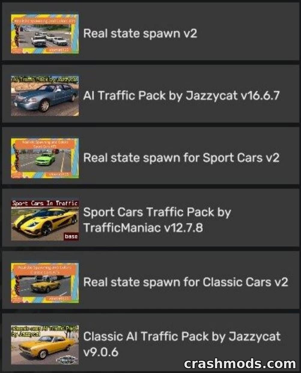 Realistic State Spawns for Jazzycat Cars – Traffic Pack – screenshot 3