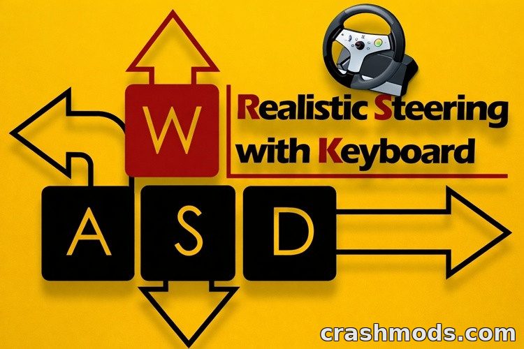 Realistic Steering with Keyboard – Smoother Keyboard Driving Euro Truck Simulator 2 mod screenshot