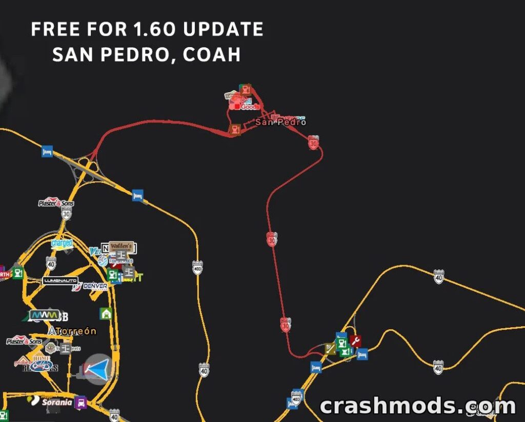 Reforma Map Expansion – Extensive USA and Mexico Roads American Truck Simulator mod screenshot
