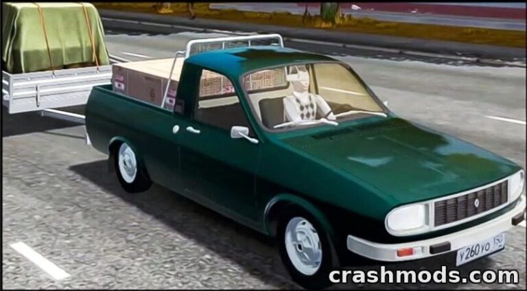 Renault 12 Pick-Up – Classic Dacia Utility Truck City Car Driving mod screenshot