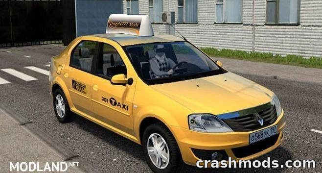 Renault Logan Taxi – City Cab with Manual or Automatic City Car Driving mod screenshot
