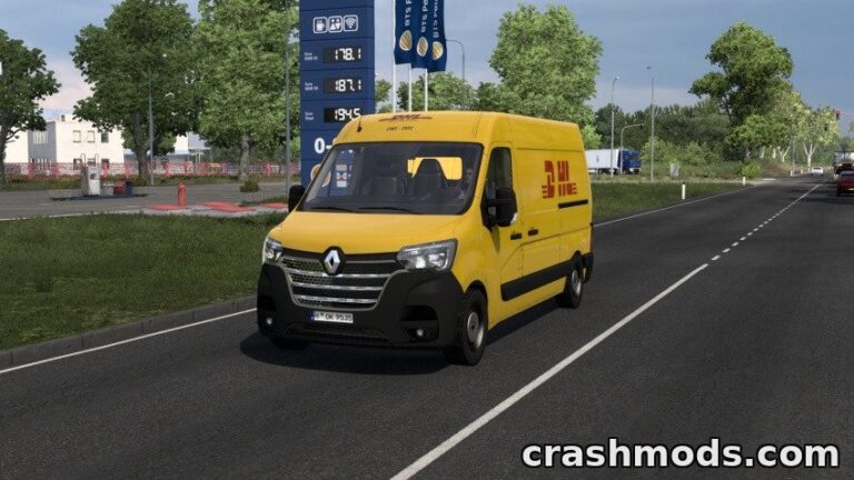 Renault Master 2020 – Rebuilt Van with Interior Lights Euro Truck Simulator 2 mod screenshot