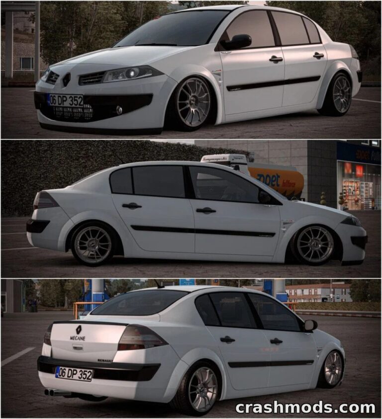 Renault Megane II – Realistic Sedan for 1.61 American Truck Simulator mod screenshot