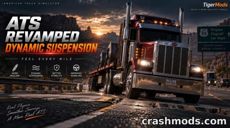 Revamped Dynamic Suspension – Realistic Truck Physics American Truck Simulator mod screenshot