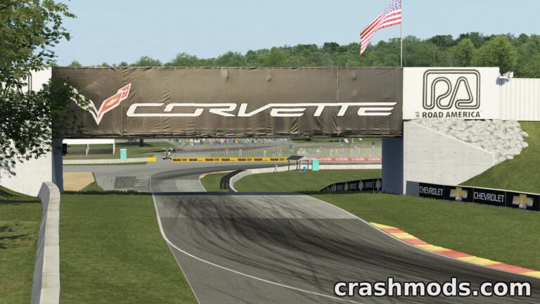 Road America – Accurate Circuit with 43 Pit Boxes Assetto Corsa mod screenshot