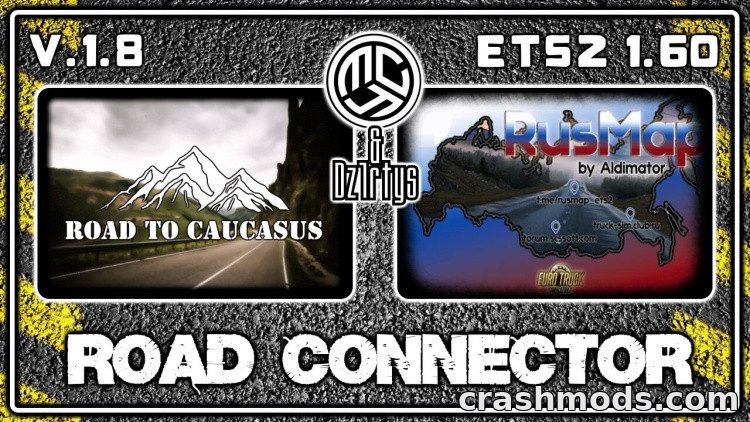 Road to Caucasus and RusMap – Aldimator Road Connection Euro Truck Simulator 2 mod screenshot