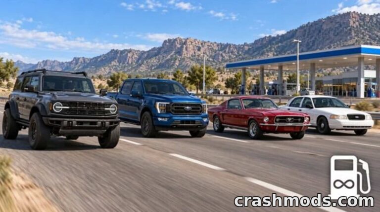 Road Trip Zero Fuel Consumption – Ford DLC Vehicle Tweak American Truck Simulator mod screenshot