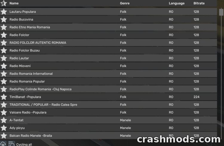 Romanian Radio Stations Pack – 218 Live Streams by Genre Euro Truck Simulator 2 mod screenshot