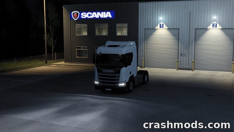 Scania Custom Headlights Pack – LED Strips in Five Colors Euro Truck Simulator 2 mod screenshot