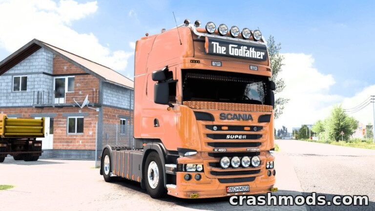 Scania R450 The Godfather – Loud Exhaust and Orange Lights Euro Truck Simulator 2 mod screenshot