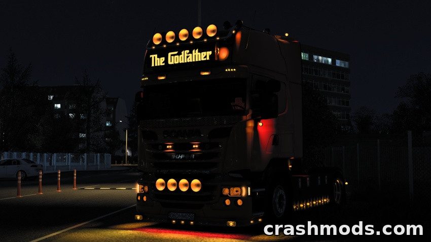 Scania R450 The Godfather – Loud Exhaust and Orange Lights – screenshot 2