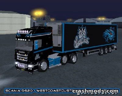 Scania R620 West Coast Customs – Custom Truck Skin GTA San Andreas mod screenshot