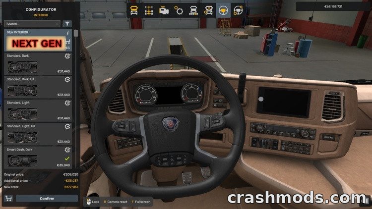 Scania S and R Next Gen – Vabis Interior with Own Slots – screenshot 2