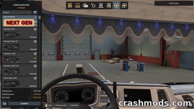 Scania S and R Next Gen – Old School Interior with Own Slots – screenshot 3