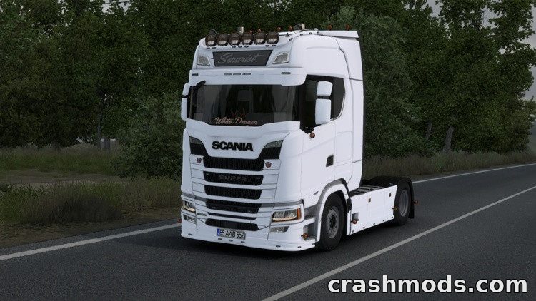 Scania S560 White Dragon – Special Interior and EVR Sound Euro Truck Simulator 2 mod screenshot
