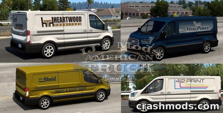 SCS Stock Company Vans – AI Traffic Skin Pack American Truck Simulator mod screenshot