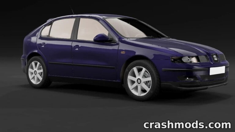 A sleek purple Seat Leon MK1, showcasing its classic design, ready for action in BeamNG.drive.
