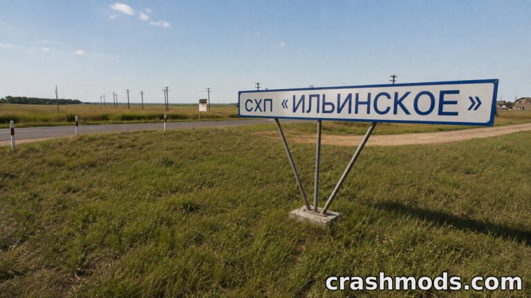 SHP Ilyinka Village – Rural Settlement and Highway Map BeamNG.drive mod screenshot