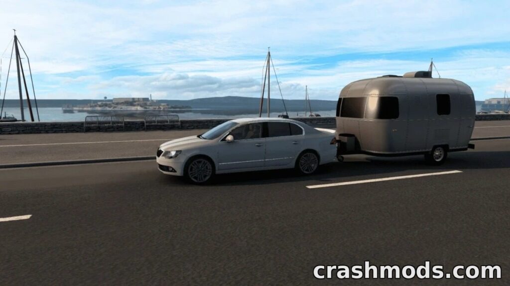 Skoda MPT – Custom Passenger Car with Police and Taxi Options American Truck Simulator mod screenshot
