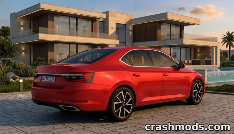 Skoda Superb 2023 – Realistic Sedan for Ultimate Driving Feel Euro Truck Simulator 2 mod screenshot