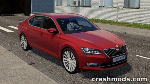 Skoda Superb B8 2017 – 280 hp AWD with Retuned Physics City Car Driving mod screenshot